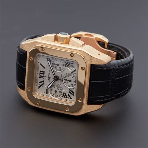 cartier santos 100 usati|pre owned cartier santos 100.